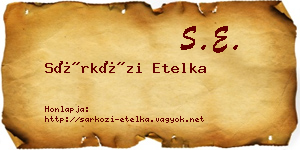 Sárközi Etelka névjegykártya
